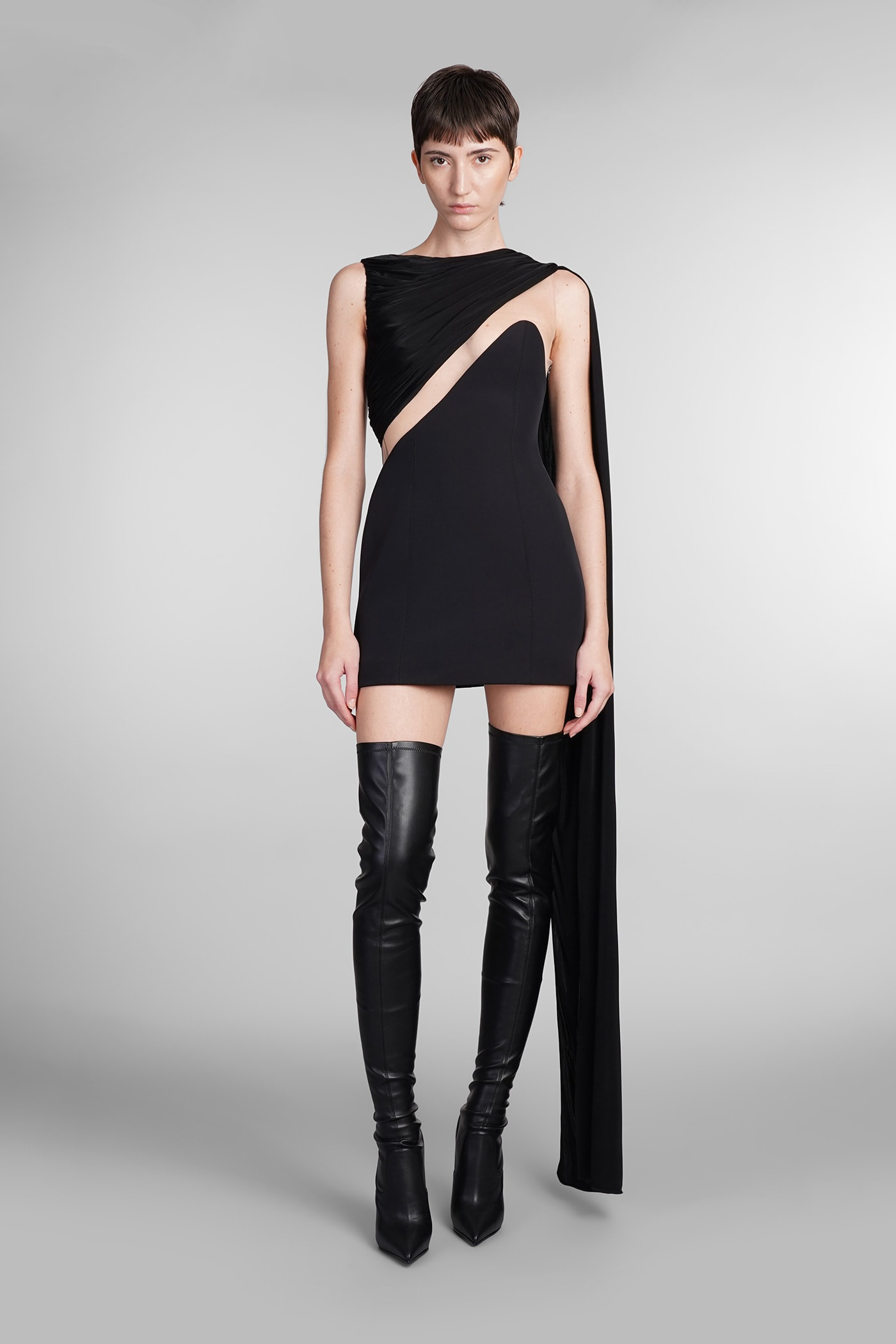 David Koma Dress Woman In Black Polyester | Italist.com US