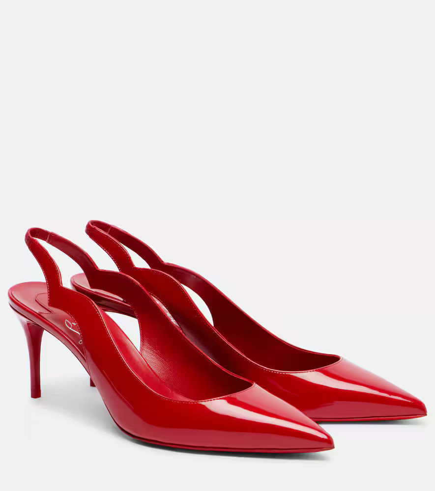 Christian Louboutin Hot Chick 70 patent leather slingback pumps | Mytheresa (INTL)