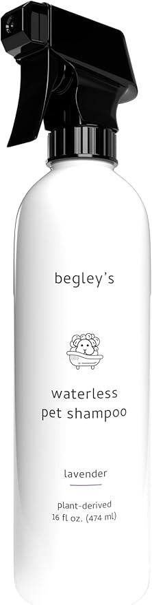 Begley’s Natural No Rinse Waterless Pet Shampoo, Bathless Cleaning, Deodorizing, and Odor Remov... | Amazon (US)