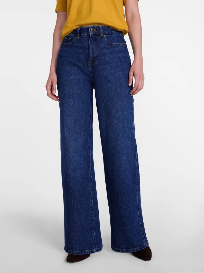 Scenario Women's Wide Leg Jeans, Sizes 0-20 | Walmart (US)