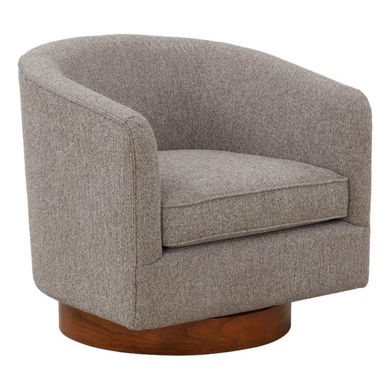Comfort Pointe Muriel Gray Mist Fabric Wood Base Swivel Accent Chair | Walmart (US)