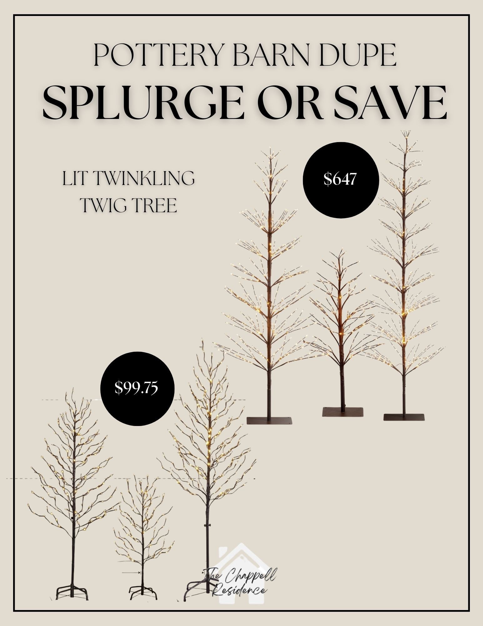 Pottery Barn Lit Twinkling Twig Tree Dupe

#LTKSeasonal #LTKFindsUnder100 #LTKHoliday