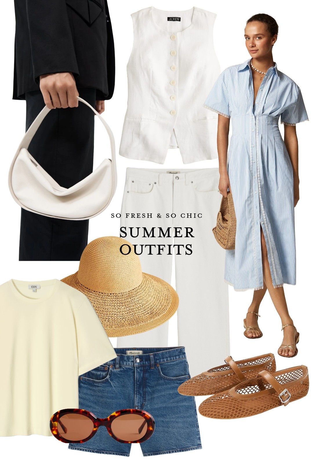 Summer outfits!
-
Madewell sale - striped summer midi dress - white vest - white jeans - white bag - butter yellow t shirt - denim shorts Madewell - brown mesh flats - oval sunglasses sale - summer hat - vacation outfits - brunch outfits - sale outfits - Abercrombie sale - snake print thong kitten heels - black leather flat sandals  

#LTKSaleAlert #LTKSummerEdit #LTKStyleTip