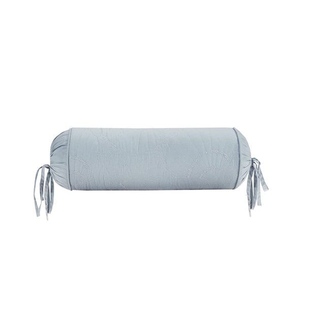 Crystal Beach Quilted Bolster Pillow Blue D7x18 | Walmart (US)