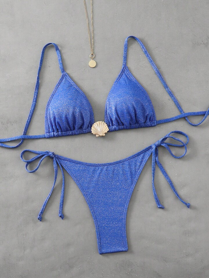 $8.66
$13.31
-35%

Save $0.43 off this item after joining.
Swim Vcay Summer Women's Shiny Fabric Necklace With Shell Decor Sexy Bikini Set
4.95
(100+)
QuickShip
Arrive in Jul 10 - Jul 16
Color: Blue


Size
US
Size Guide
2 (XS)
4 (S)
6 (M)
8/10 (L)
98% of customers thought it was true to size 
8/10 (L) is eligible for QuickShip
Not your size? Tell me your size 
 | SHEIN