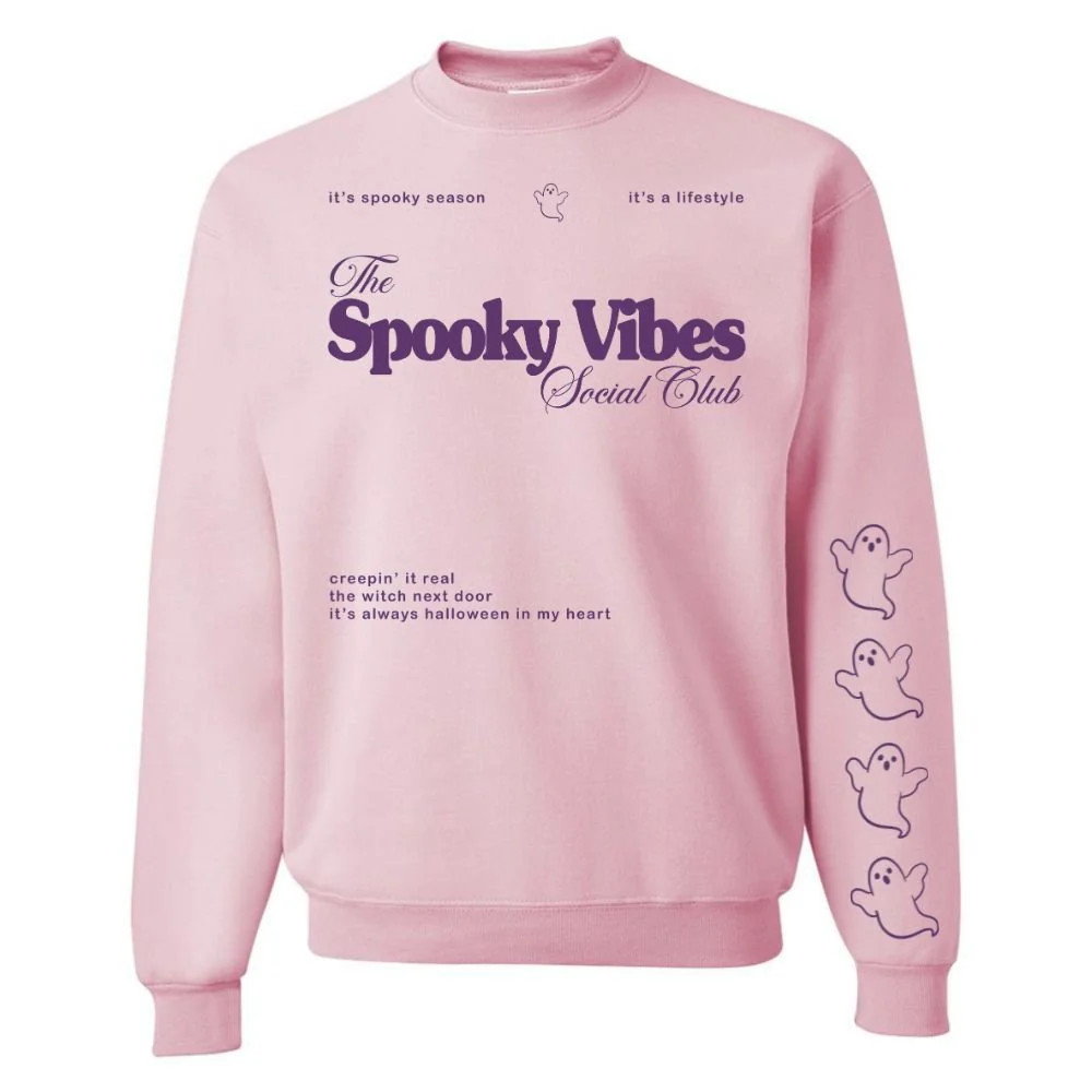'Spooky Vibes Social Club' Crewneck Sweatshirt | United Monograms