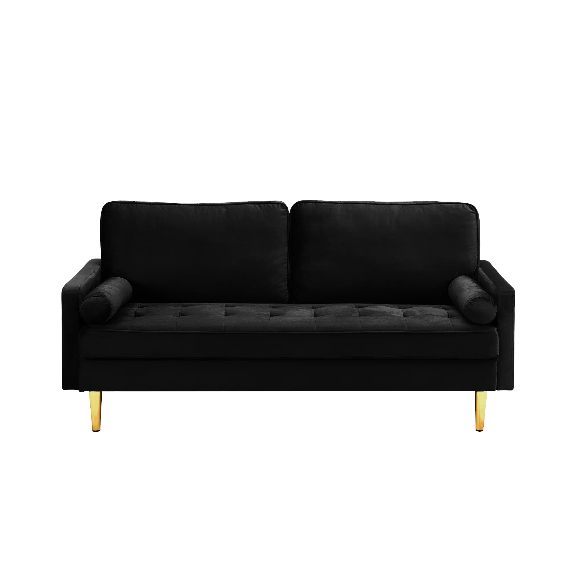 Velvet Fabric 66.9"W 2-Seat Sofa | Wayfair North America