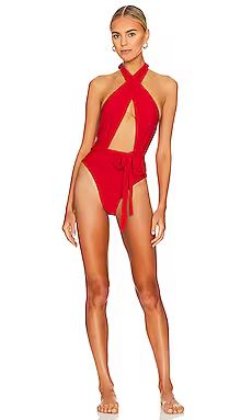PQ Alex One Piece in Red Coral from Revolve.com | Revolve Clothing (Global)