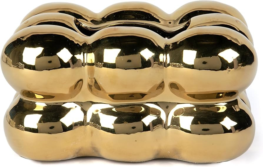 Decorative Ceramic Tissue Paper Holder Box, Novelty, Modern Design, for Bathroom Vanity, Living R... | Amazon (US)