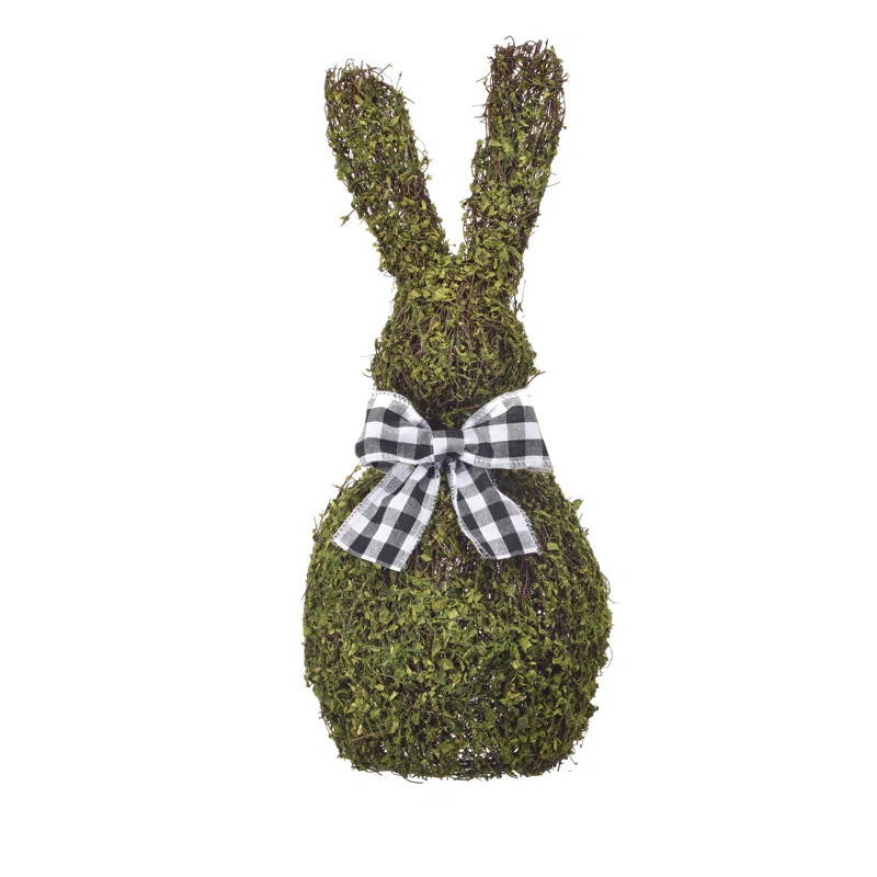 Mossed Twig Bunny with Ribbon | Wayfair North America