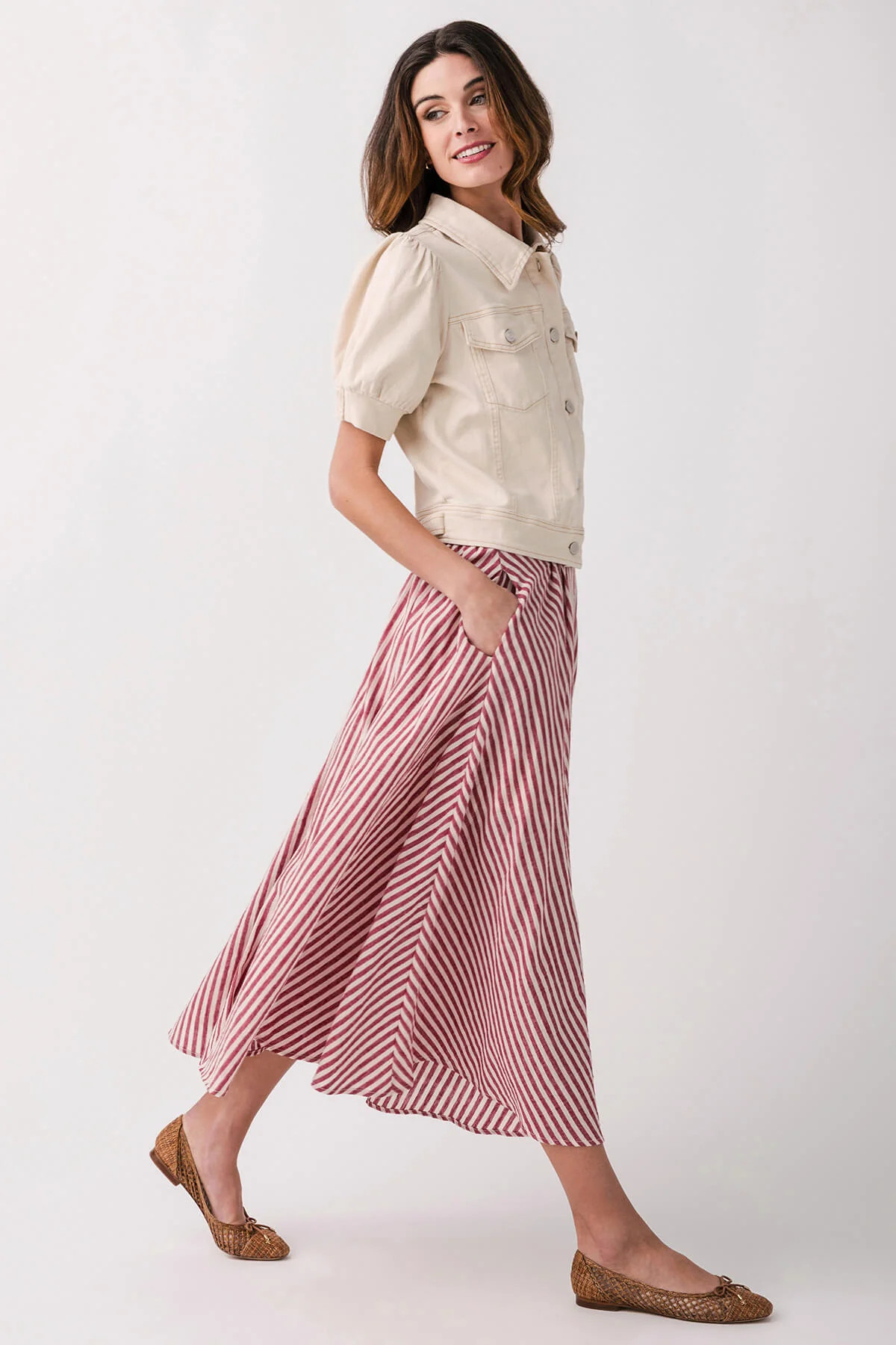 By Together Stripe Maxi Skirt | Social Threads
