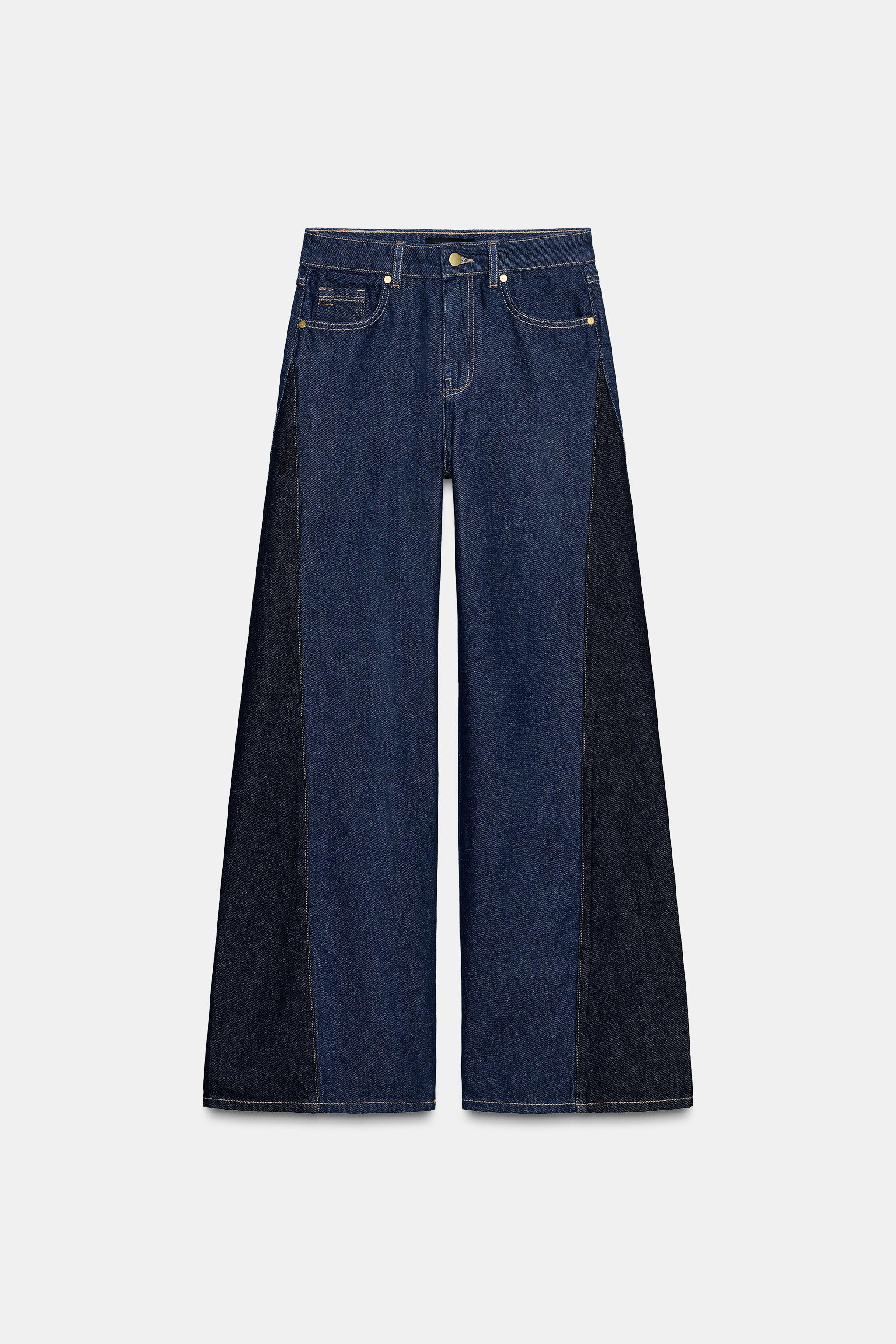 Z1975 COMBINED HIGH RISE WIDE LEG JEANS | Zara US