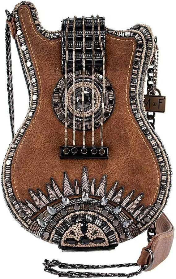 Mary Frances Open Mic Beaded Handbag – Guitar-Themed Purse, Crossbody Bag, Handmade Designer Ev... | Amazon (US)