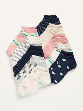 Printed 10-Pack Ankle Socks for Girls | Old Navy (US)