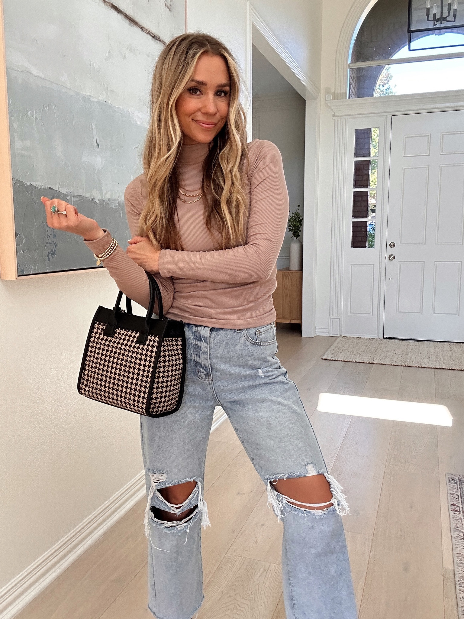 Top and jeans size small / order tts 

Color: Mocha Delight