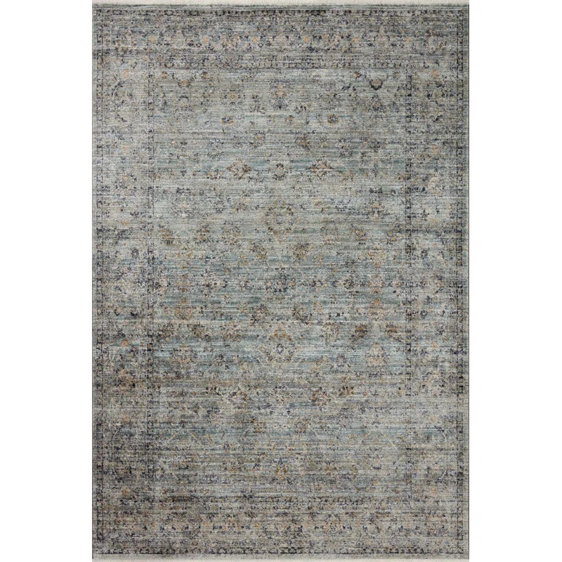 Katherine Oriental Machine Woven Polyester Area Rug in Gray | Wayfair North America