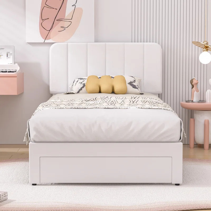 Huntsville 4-Drawer Velvet Upholstered Platform Bed | Wayfair North America