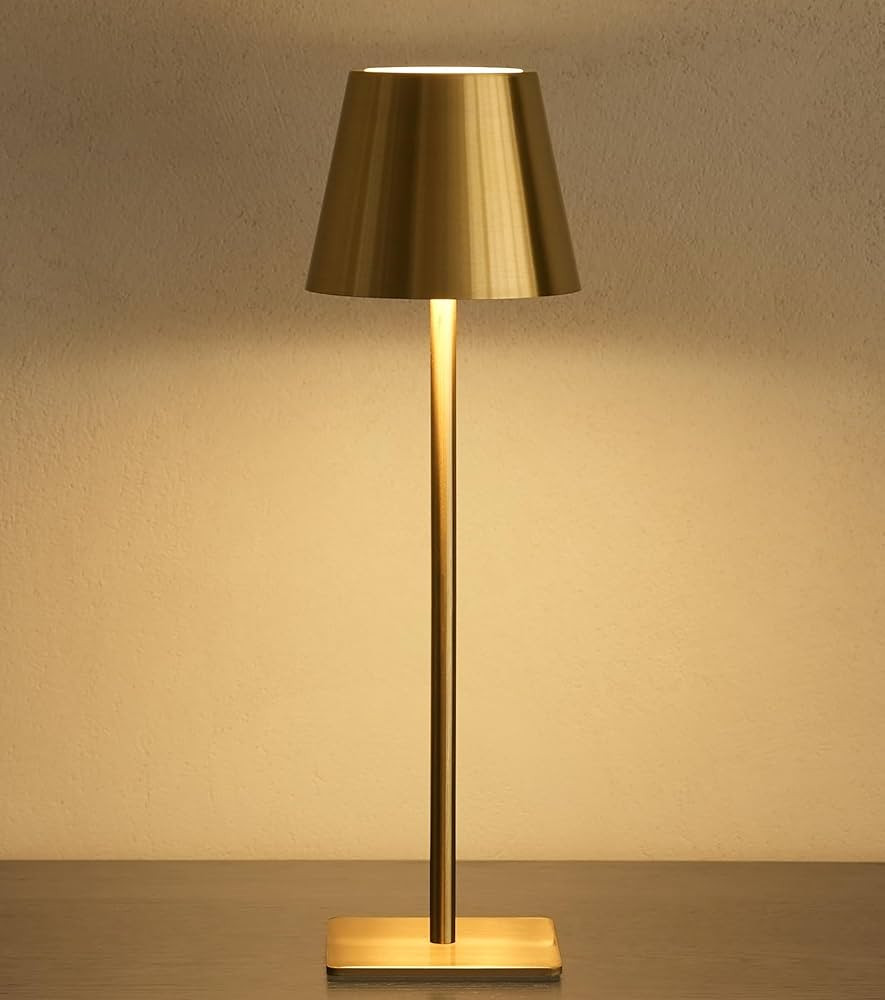 UME Cordless Table Lamp, Battery Operated Lamp - Portable Waterproof Rechargeable Table Lamp w/ 3... | Amazon (US)