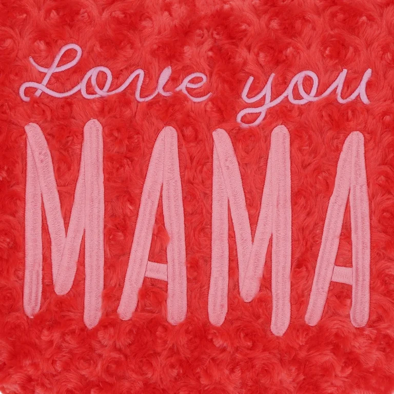 Large Love You Mama Plush Heart Pillow, Red, 19" x 15", Mother's Day by Way To Celebrate | Walmart (US)