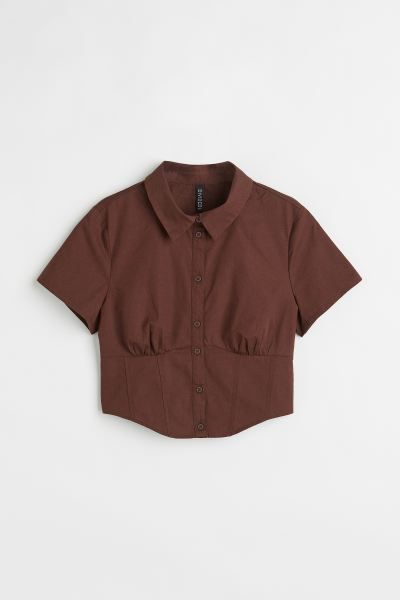 Short-sleeved Cotton Shirt | H&M (US + CA)