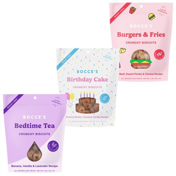 Bundle: Variety Pack - Bocce's Bakery Bedtime Tea Banana, Vanilla & Lavender Dog Treats, Peanut B... | Chewy.com