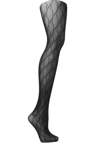 Gucci - Intarsia Fishnet Tights - Black | NET-A-PORTER (UK & EU)