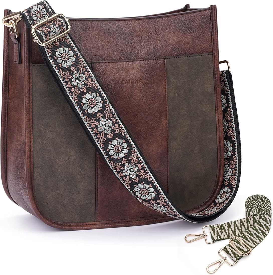 Crossbody Bag Women Vegan Leather Hobo Handbag Trendy Crossbody Shoulder Bag Purses For Women wit... | Amazon (US)