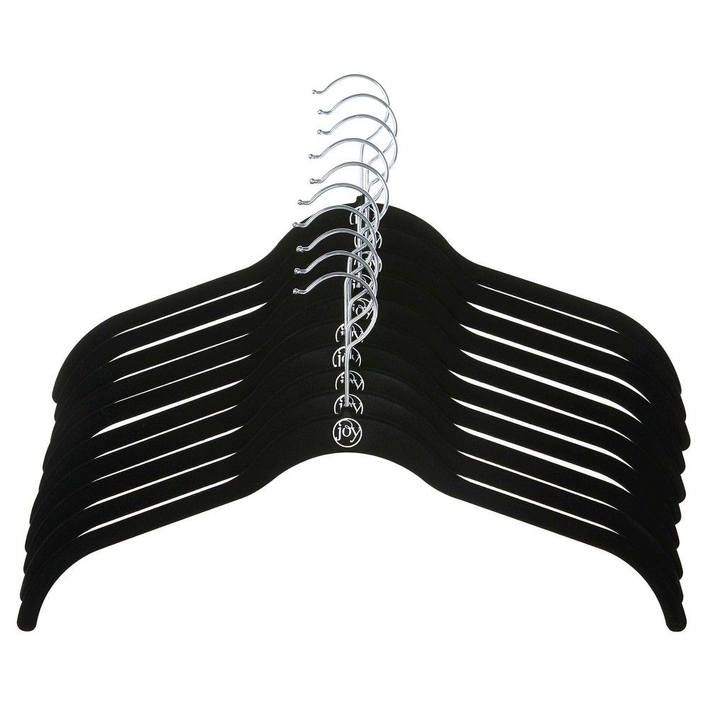 Huggable Hangers 10pc Shirt Hanger - Black | Target