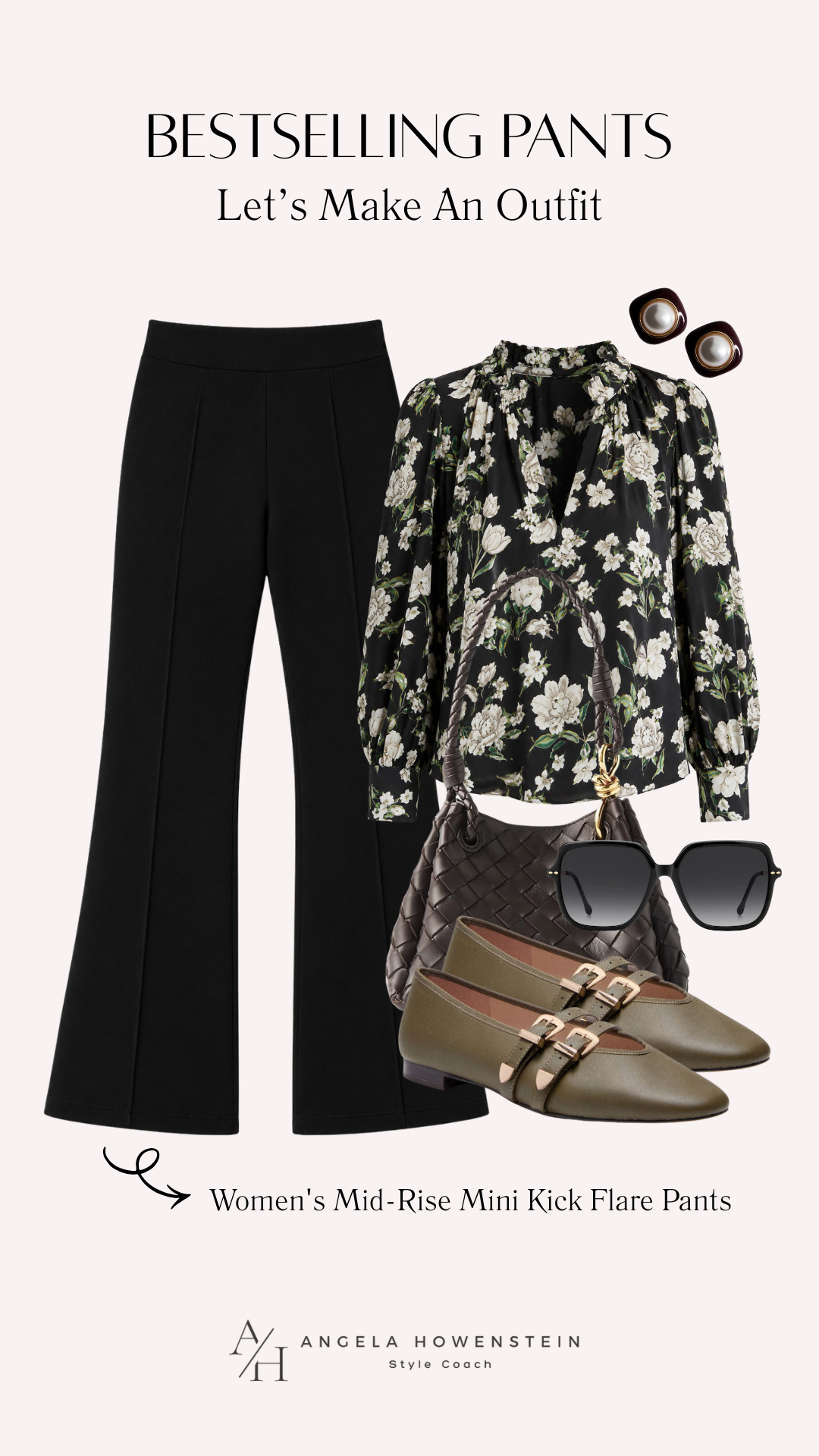 A great pair of black pants is the foundation of a timeless wardrobe. These bestselling kick flare pants create a flattering silhouette that's easy to dress up or down. Paired with a feminine floral blouse, chic Mary Jane flats, and a woven shoulder bag, this look feels polished enough for the office, lunch with friends, or dinner out. It's one of those outfit formulas you'll reach for again and again.

👩‍💻 LTK PRO TIPS
❤️ Heart = Support my posts ;-)
🔖 Save = Keep this outfit idea for your next closet refresh.
📋 Lists = Organize your favorite wardrobe essentials.
📲 Share = Send this to someone who loves effortless style.
💬 Comment = Are you team black pants or blue jeans? 

 #LTKootd #LTKSeasonal #LTKOver40