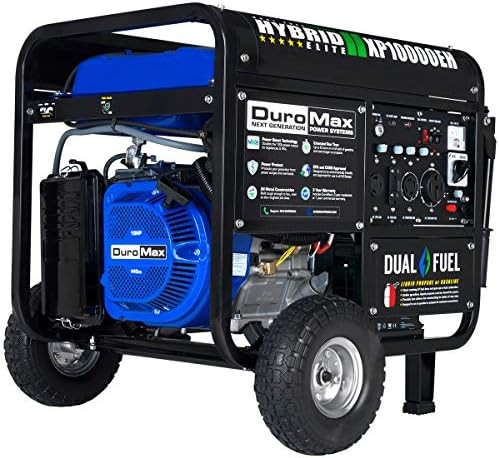 DuroMax XP10000EH Dual Fuel Portable Generator - 10000 Watt Gas or Propane Powered-Electric Start... | Amazon (US)