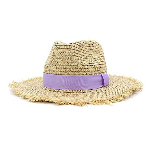 LLPBEA-HAT Summer Rafi Straw Hat Outdoor Travel Seaside Jazz Hat Sun Protection Straw Hat for Men Women (Color : 17, Size : 56-58) | Amazon (US)