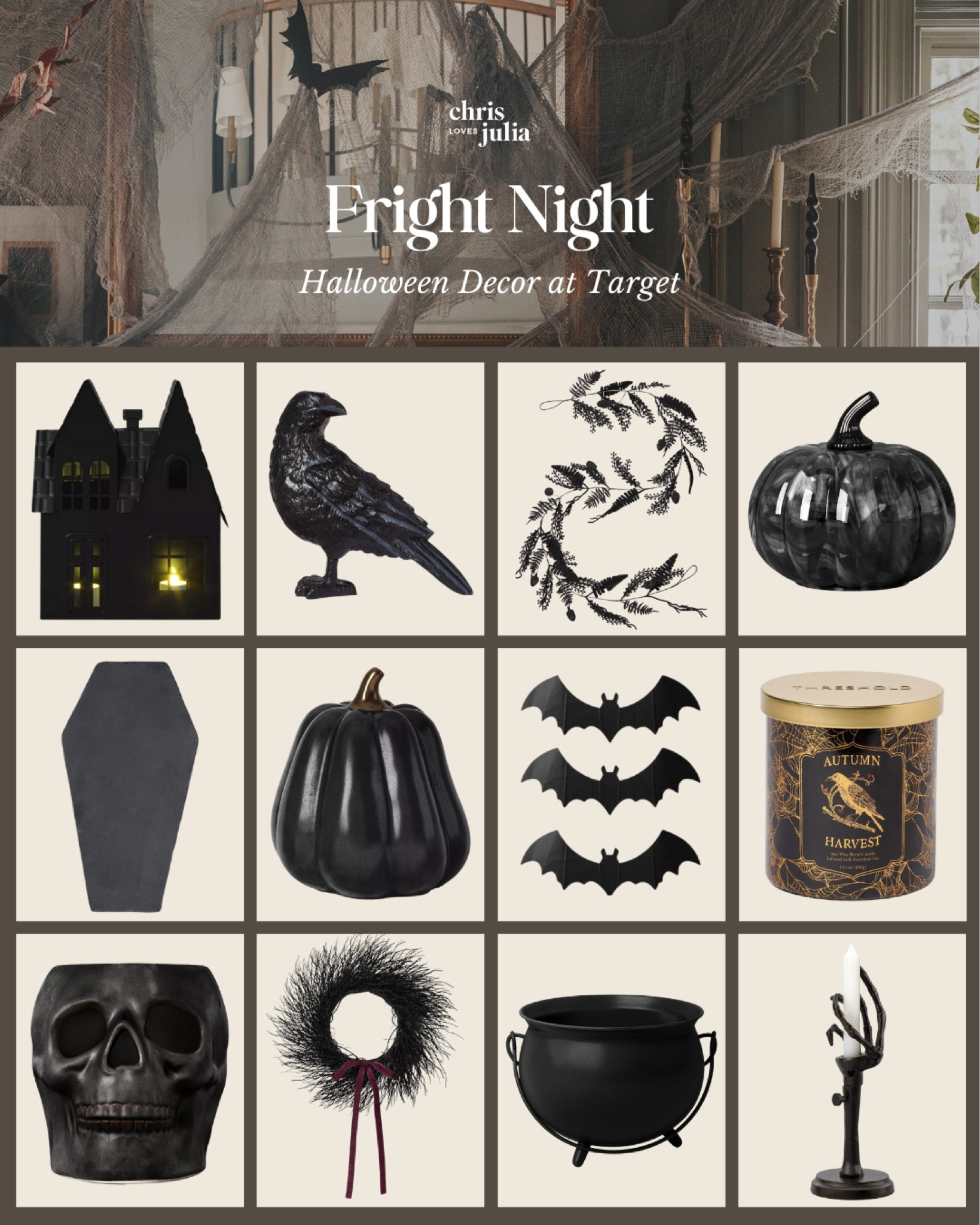 Target’s Halloween collection this year is so good 🦇 🎃 👻 and those prices can’t be beat!

Halloween decor, haunted house, garland, wreath, pumpkin, candle, bats, candle holder, cauldron pot

@Target @TargetStyle #Target #TargetPartner #TargetStyle #ad

#LTKParties #LTKFindsUnder50 #LTKSeasonal
