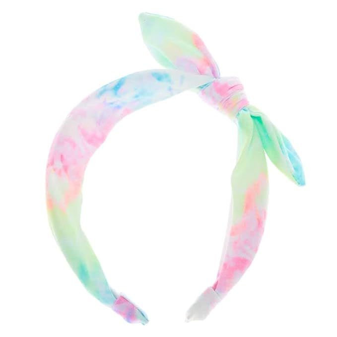 Claire's Knotted Bow Headband for Girls, Pastel Tie Dye, One Size, Multicolor, 1 Piece | Amazon (US)