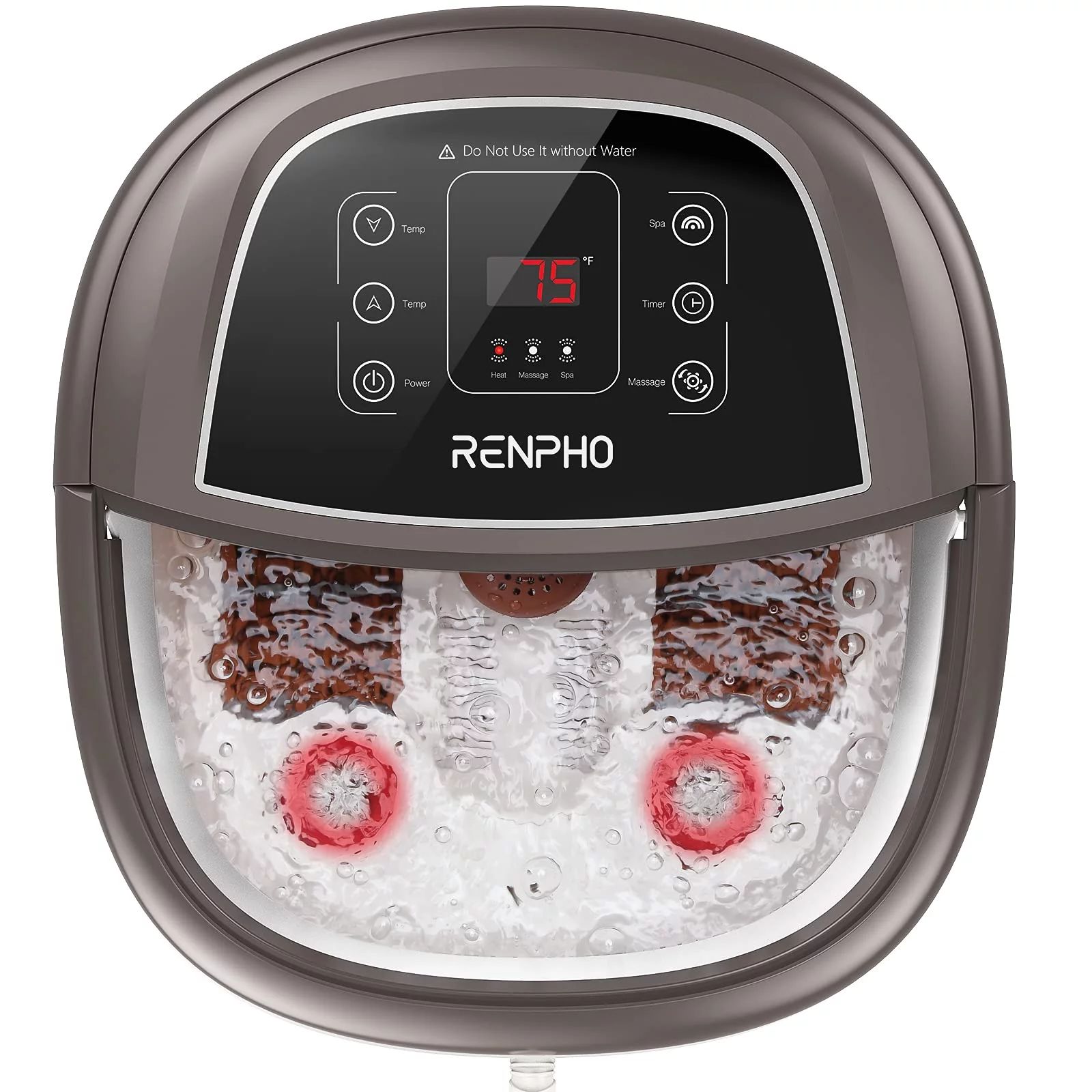 Foot Spa Bath Massager,RENPHO Motorized Foot Spa with Heat and Massage and Jets,Powerful Bubble J... | Walmart (US)