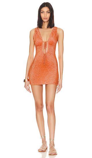 Juliet Mini Dress in Terra Sparkle Burnt Orange Dress Mini Sundress Sparkly Dress Sparkle Dress | Revolve Clothing (Global)