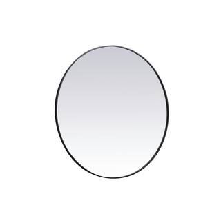 Large Round Black Modern Mirror (45 in. H x 45 in. W) | The Home Depot