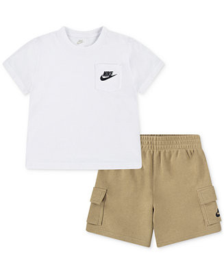 Nike Little Boys Pocket T-Shirt & French Terry Shorts, 2 Piece Set - Macy's | Macy's