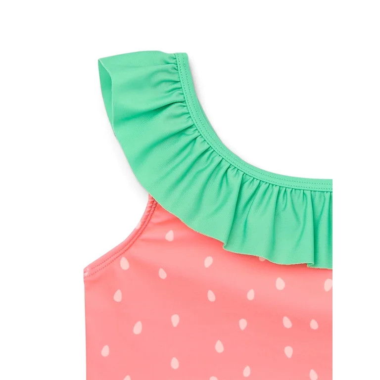 Wonder Nation Toddler Girl Strawberry Ruffle Tankini, Two-Piece, Sizes 12M-5T - Walmart.com | Walmart (US)