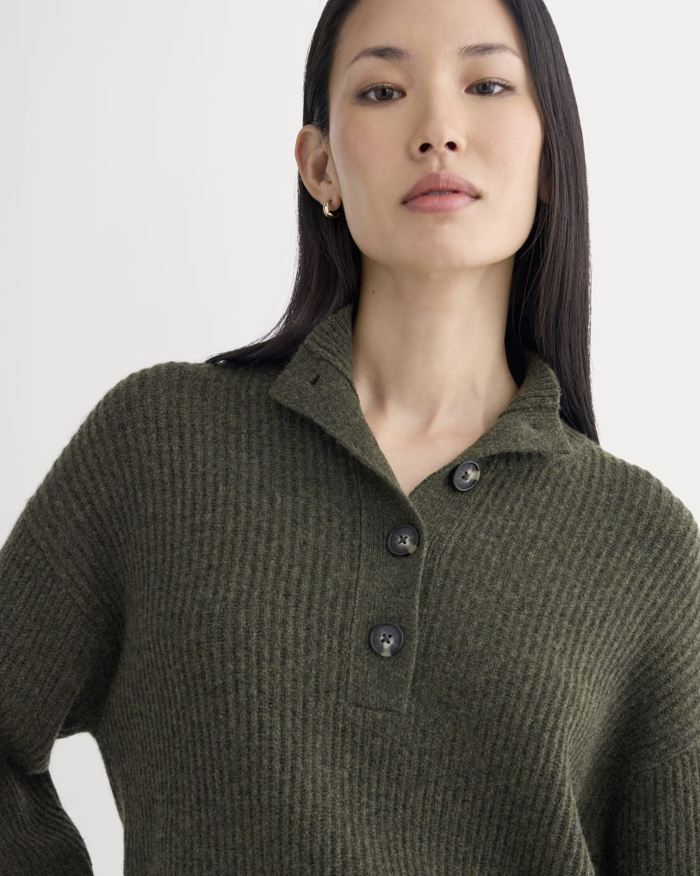 The Cocoon Henley in Wool Cashmere | Heather Beech | Everlane