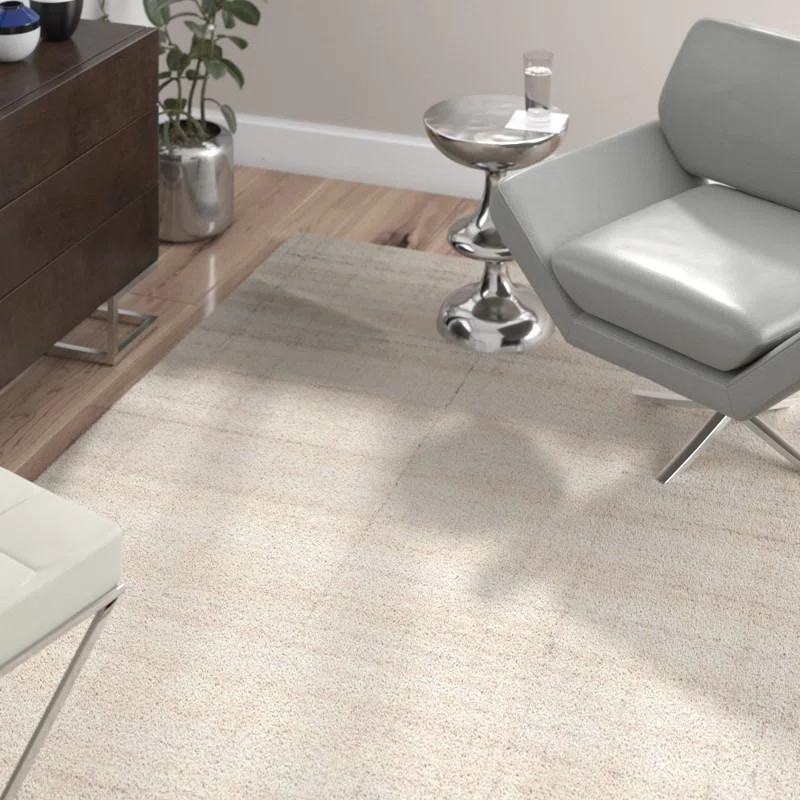 Gaten Handmade Tufted Area Rug in Ivory | Wayfair North America