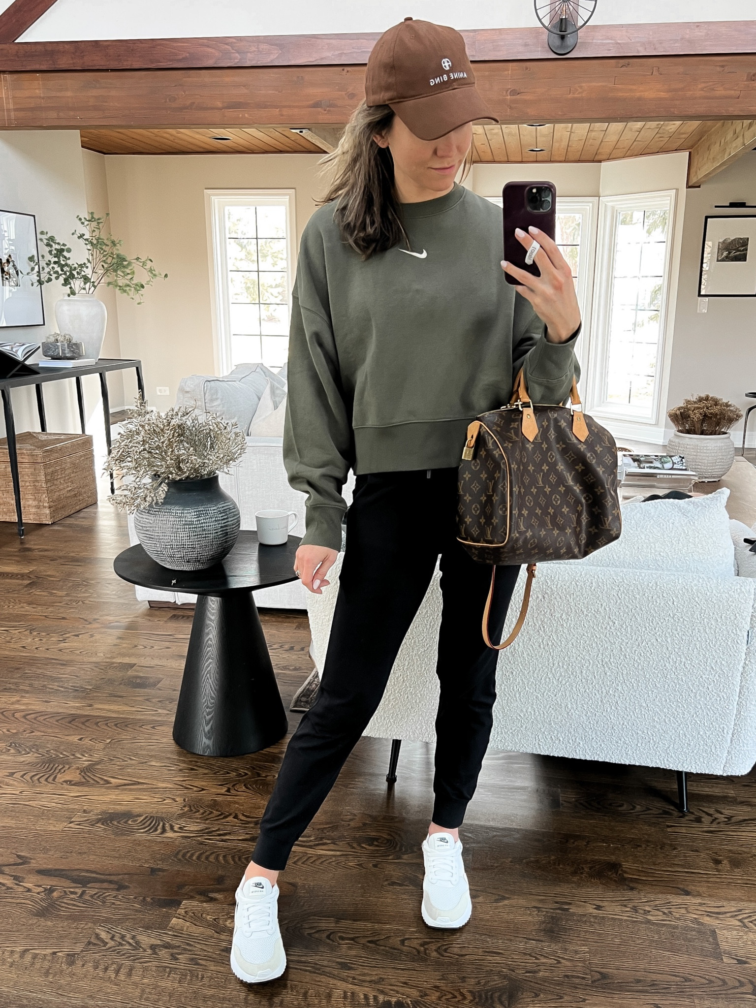Realizing that everyday is an Athleisure outfit type of day 🤣 this Nike sweatshirt is perfectly oversized and so comfortable!! I am wearing an XS in sweatshirt and size 4 in joggers (also my fave pair of joggers)

#LTKunder100 #LTKstyletip #LTKfit
