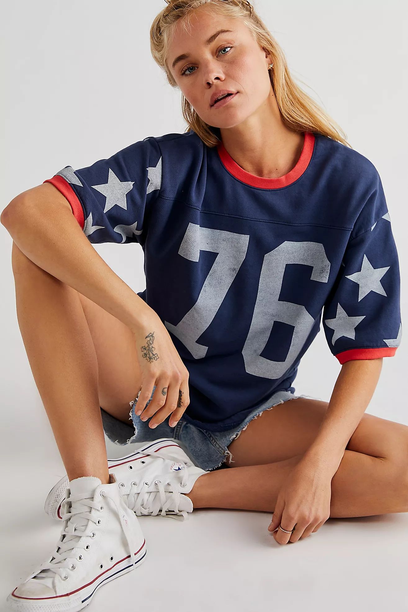 76 Star Sport Short Sleeve Sweatshirt | Free People (Global - UK&FR Excluded)