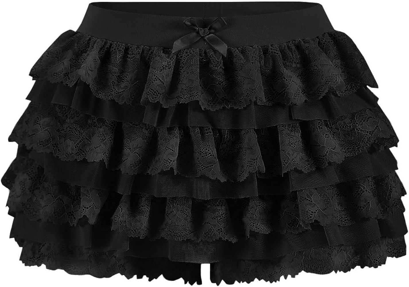 Women Y2K Lace Multi-Layered Bloomers, Lolita Ruffle Shorts, Sexy Short Pumpkin Pants, Elastic Wa... | Amazon (US)