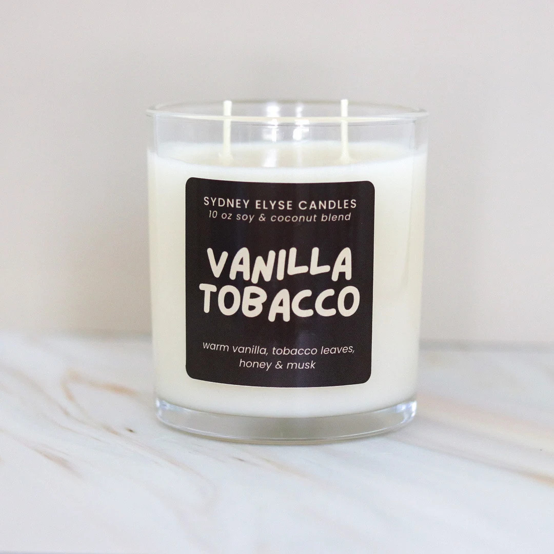 Vanilla Tobacco Soy & Coconut Blend Candle Oud Wood Honey Gift for Him Candles for Guys Earthy Fr... | Etsy (US)
