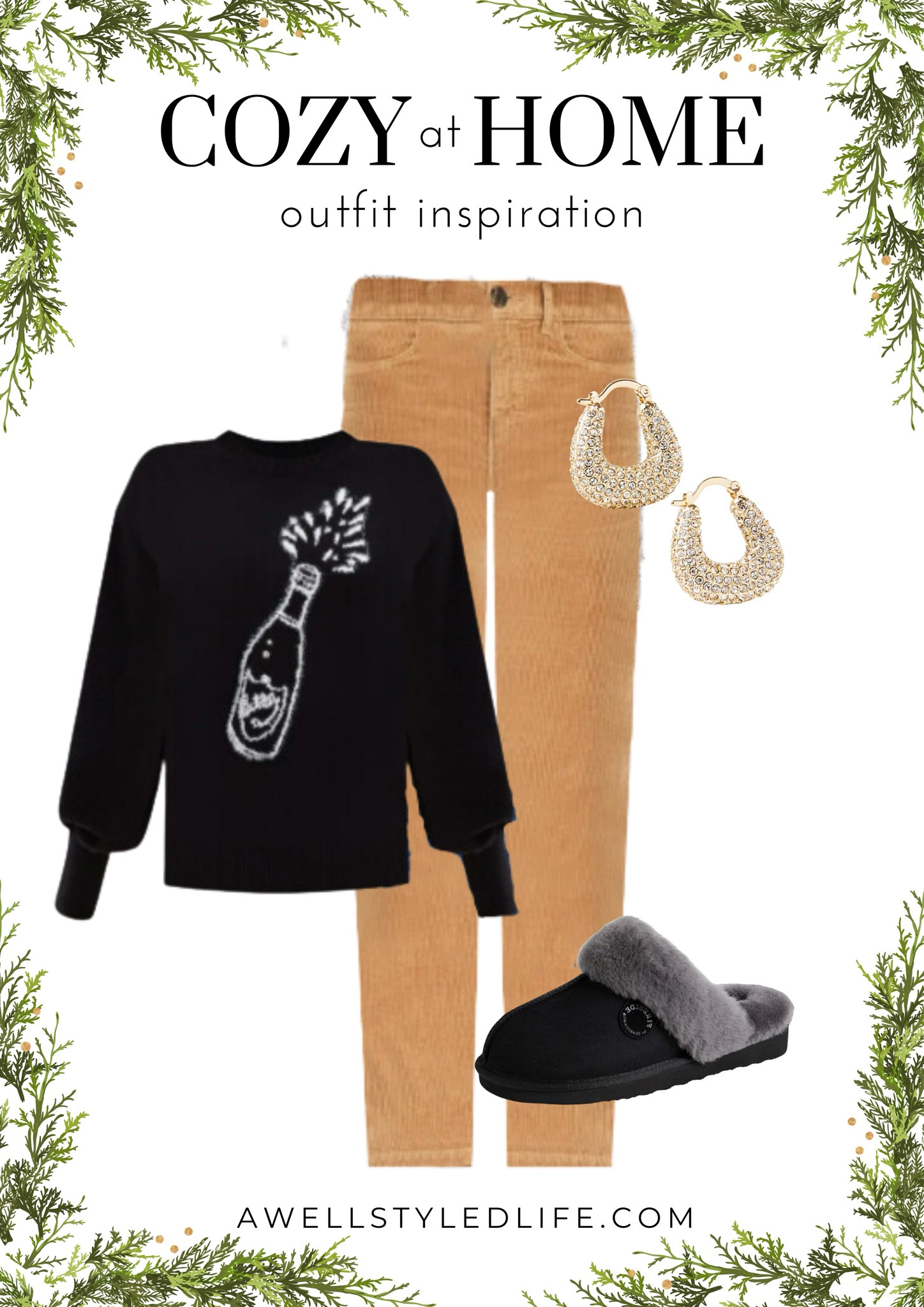 I love a good evening at home, and this fun sweater from Loft would be perfect during the Holiday season. I paired it with the straight leg corduroy pants in this beautiful camel shade. I added a little bit of sparkle in the earrings, and the slippers are a must-have for cozy evenings.

#Loft #LoftFashion #LoftHoliday #HolidayOutfit #Amazon #AmazonFashion #Fashion #Fashionover50 #Fashionover60 #cozy #cozyoutfit #corduroy

#LTKsalealert #LTKstyletip #LTKSeasonal