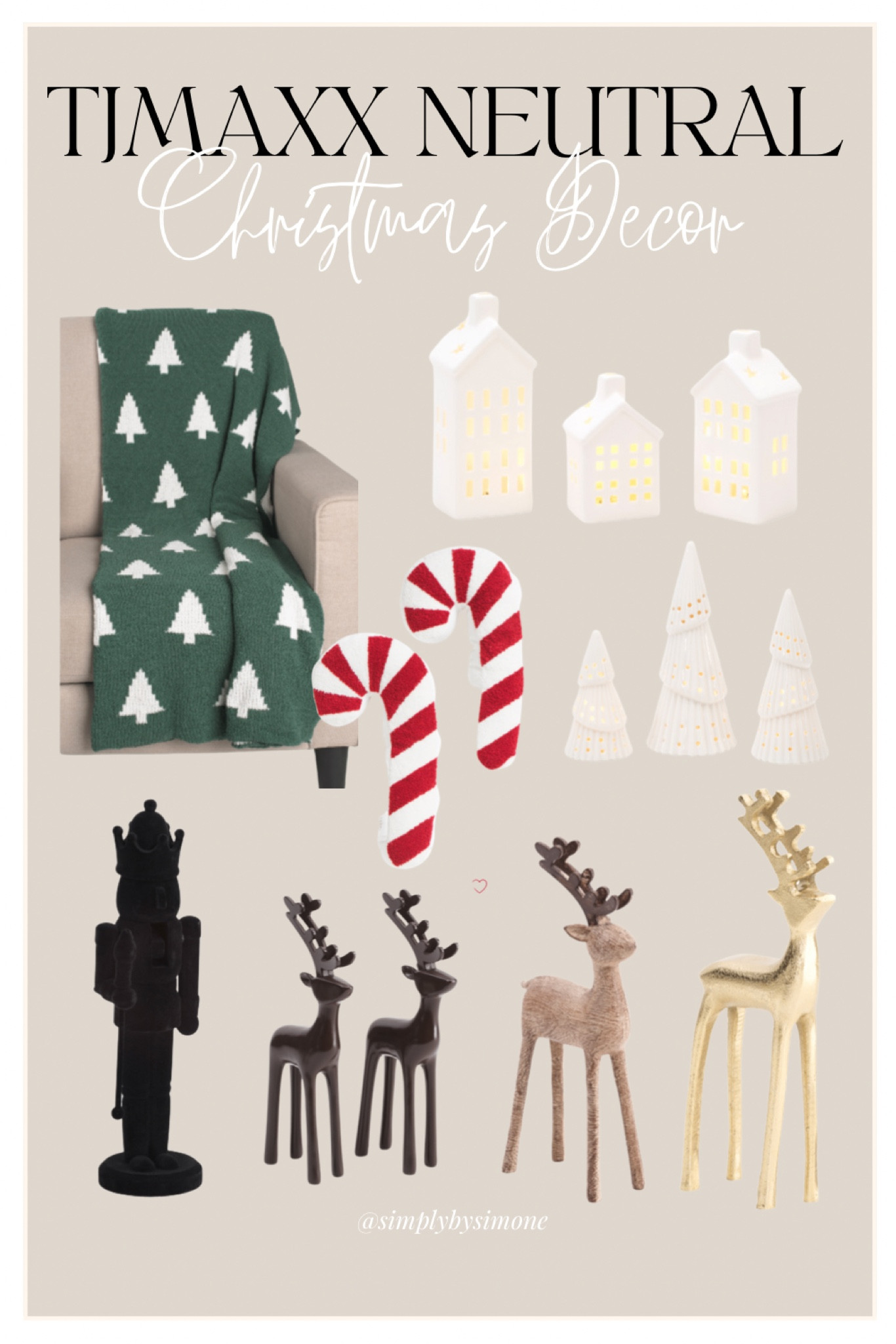 Tj maxx neutral Christmas decor, affordable Christmas decor, Christmas decorations, Christmas tree throw blanket, candy cane pillows 

#LTKHoliday #LTKunder50