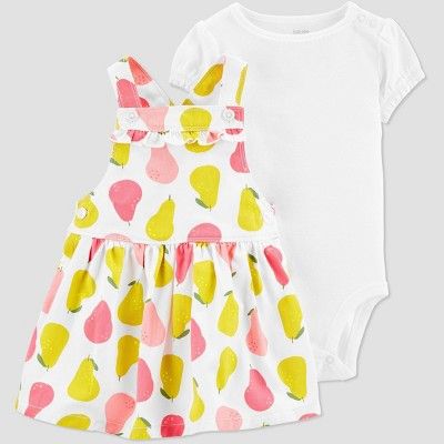 Baby Girls' 2pc Pears Skirtall Set - Just One You® made by carter's White | Target