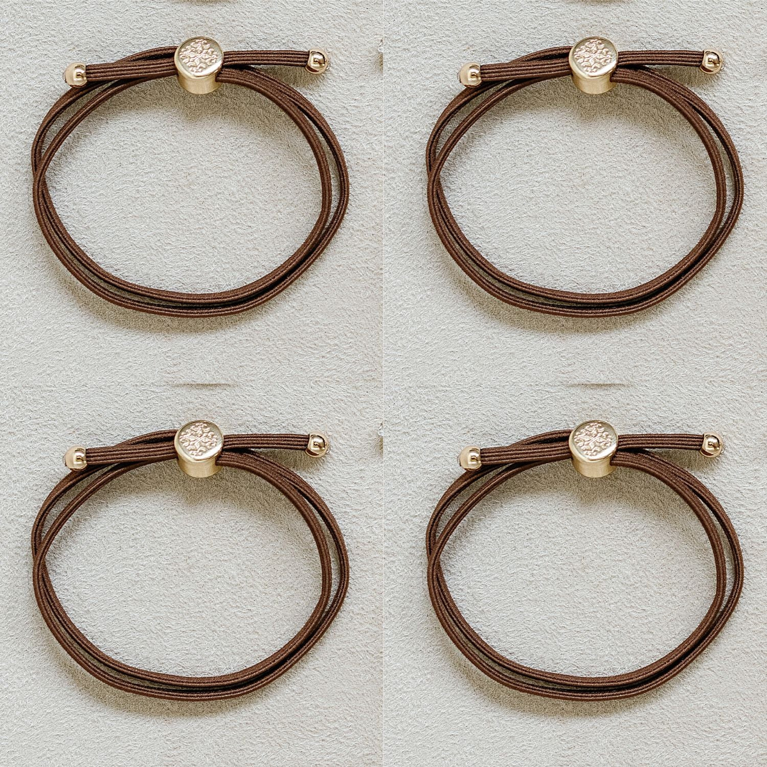 Skinny Hair Tie Set In Dark Neutral | Smith and Co. Jewel Design