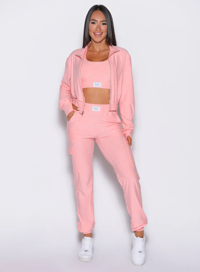 Pink Cargo Lounge Joggers | Bombshell Sportswear | Bombshell Sportswear