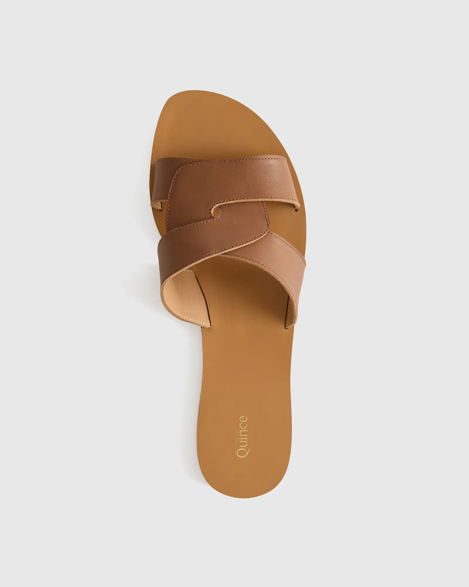 Italian Leather Cutout Slide Sandal | Quince